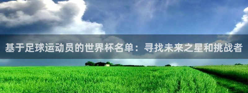 2026世界杯：基于足球运动员的世界杯名单：寻找未来之星和挑战者